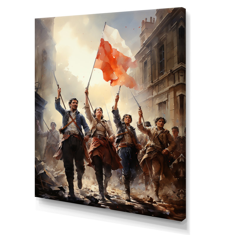 Caselton Révolution française II, H 32 po x l 16 po x P 1 po, Toile tendue