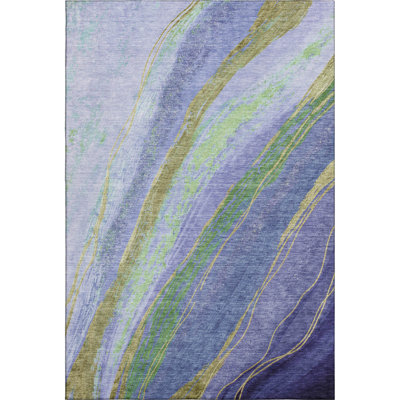 Premium Machine Washable Mayfield AMF2037 Swirls Rug