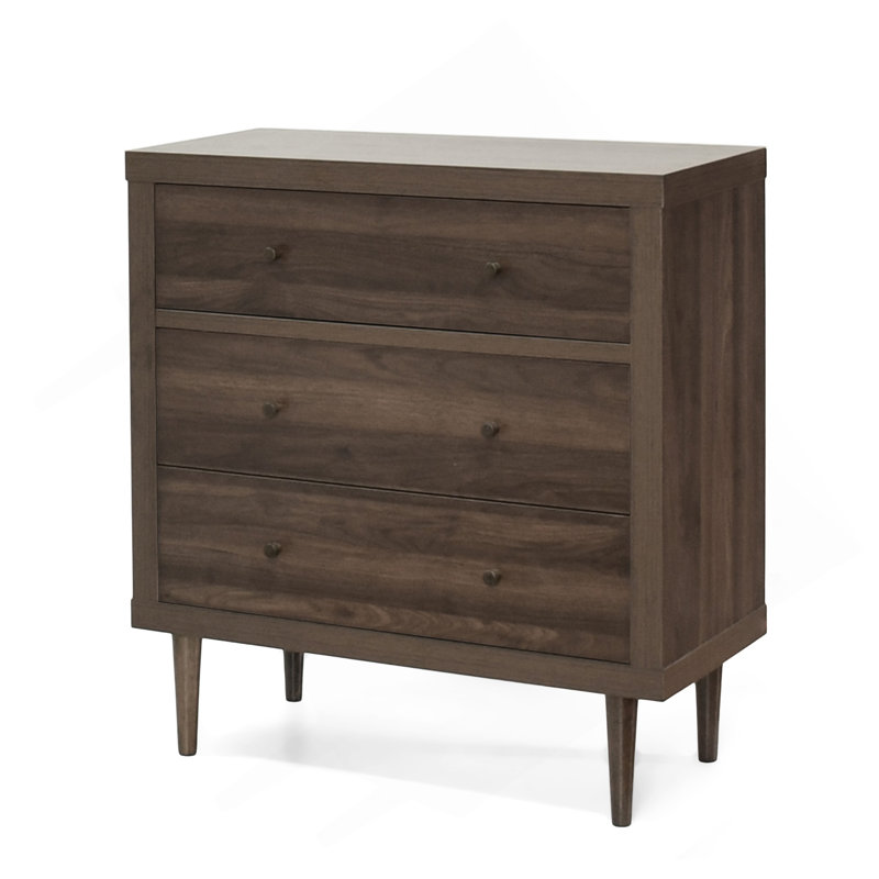 Commode 3 tiroirs L 31,25 po Lovelee, Noyer