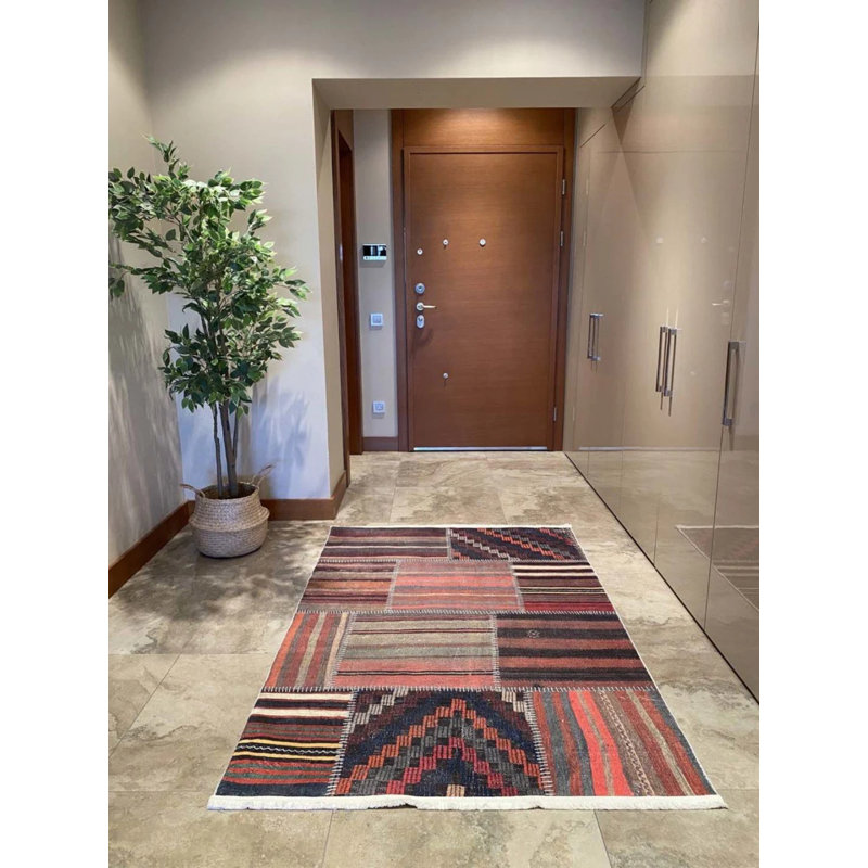 Tapis en coton Landree avec envers antidérapant, Tapis de couloir 3 pi 3 po x 11 pi 6 po