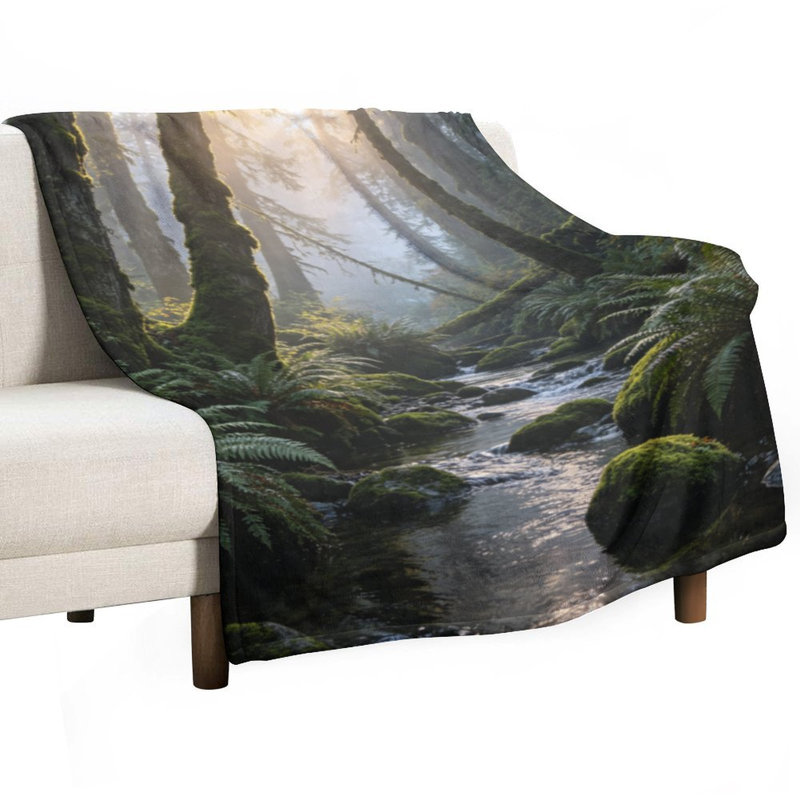 Jeté en flanelle de luxe Sunlit, 60 x 80 po