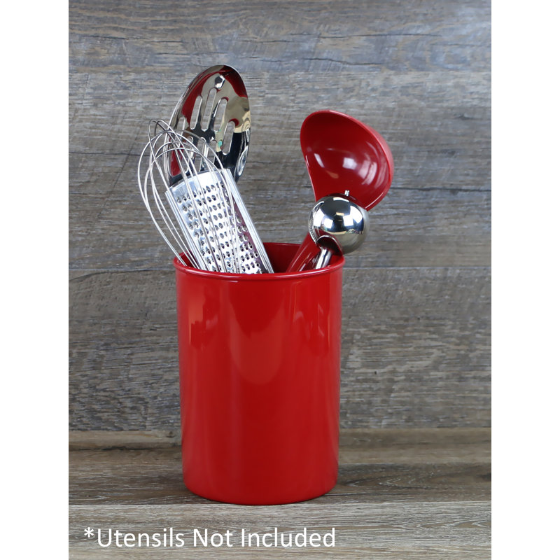 Pot à ustensiles en plastique Calypso Basics, Rouge
