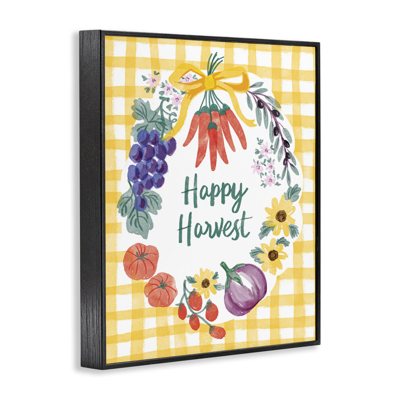  «Happy Harvest Kitchen», estampe numérique par Be Ni La, Giclée encadrée noir minuit, H 20 po x l 16 po