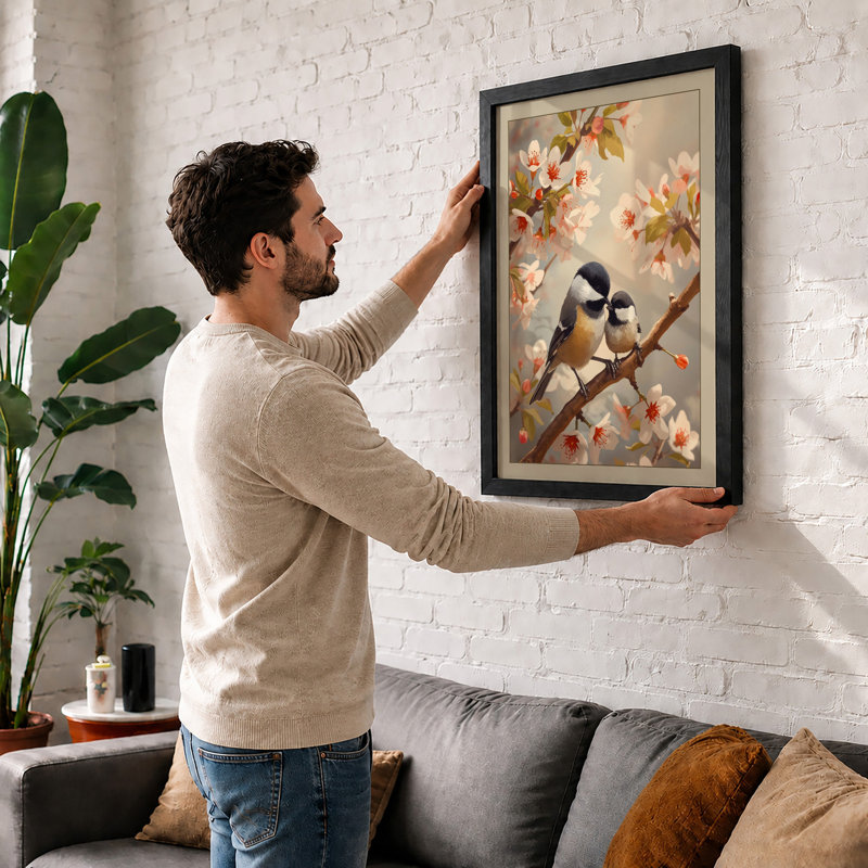 1 Piece Wall Art, A4 - 29.7 x 21.0 cm, Walnut