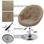 Latasha Faux Leather Swivel Barrel Chair-38961309