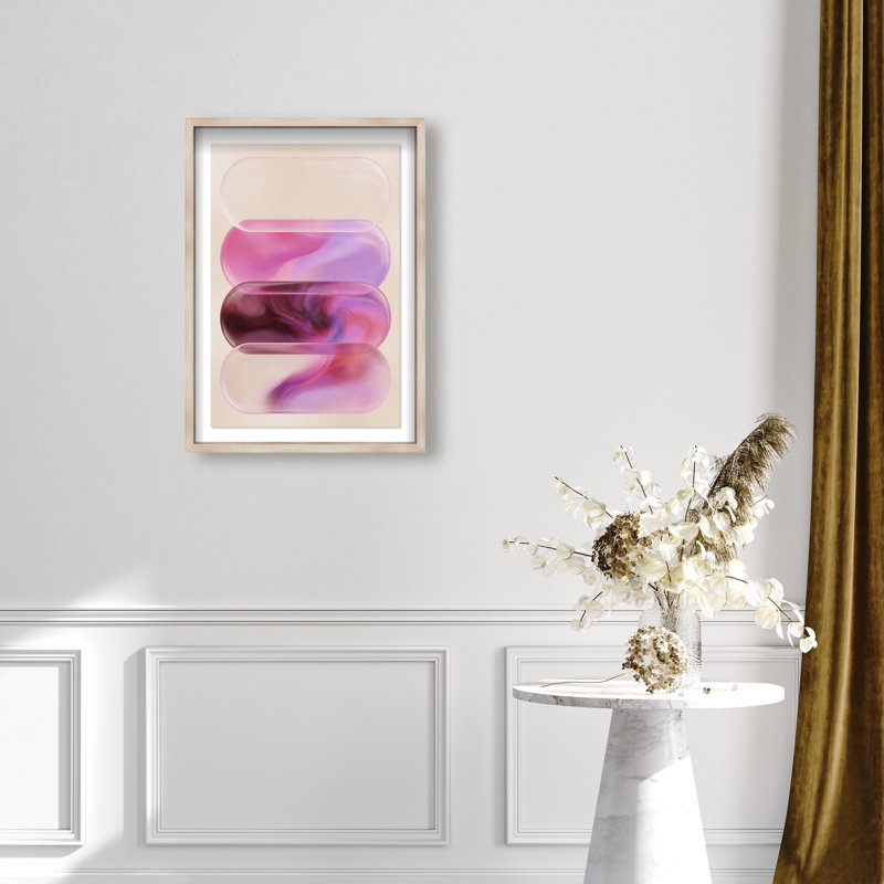Clear Rose Print by Oliver Gal, 16.5"H x 11.5"W, Natural Oak Shadowbox