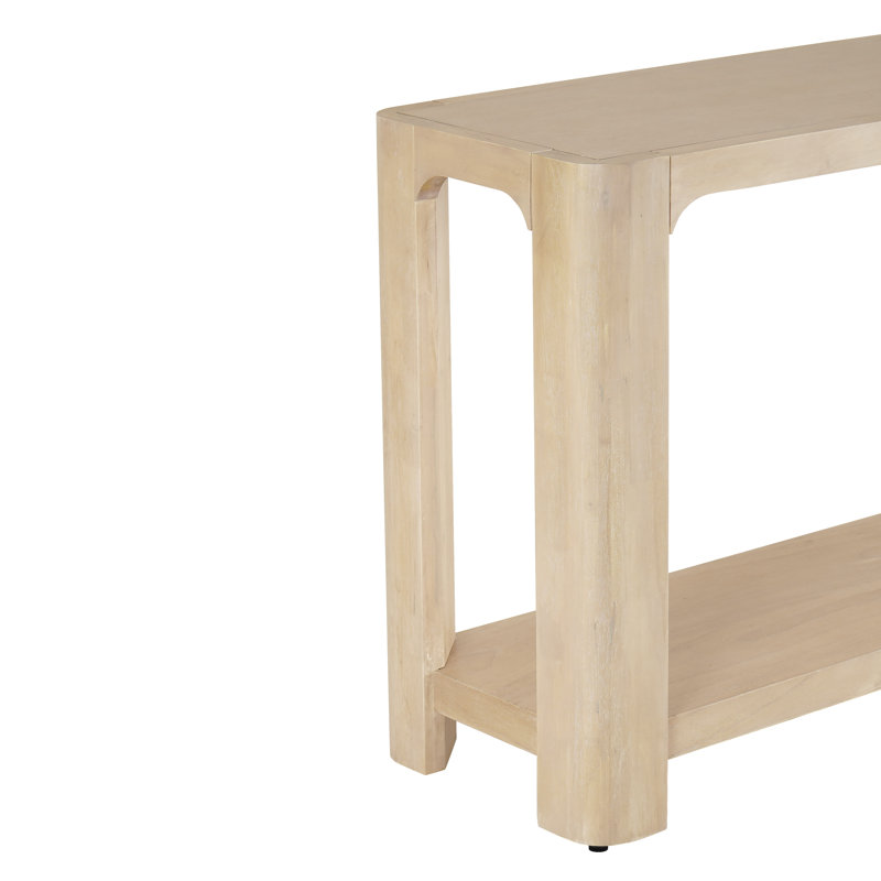 Burroughs 66" Console Table With Open Shelf, Weathered Sand, Weathered Sand, Weathered Sand