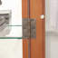 Élégante armoire vitrée à 2 portes avec portes en verre trempé, panneau arrière en miroir et tablettes réglables - vitrine lumineuse pour la maison et le bureau (ampoule incluse)-576566594
