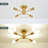 Bennefield 4 - Light 17.5'' Dimmable Sputnik Sphere Modern Linear Chandelier Semi Flush Mount Light-1521538493