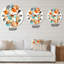 Horloge murale verte et orange Wildflowers III-60186959