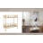 Craner Metal and Glass Two-Tier Bar Cart with Decorative Frame and Rolling Casters for Stylish Serving and Storage