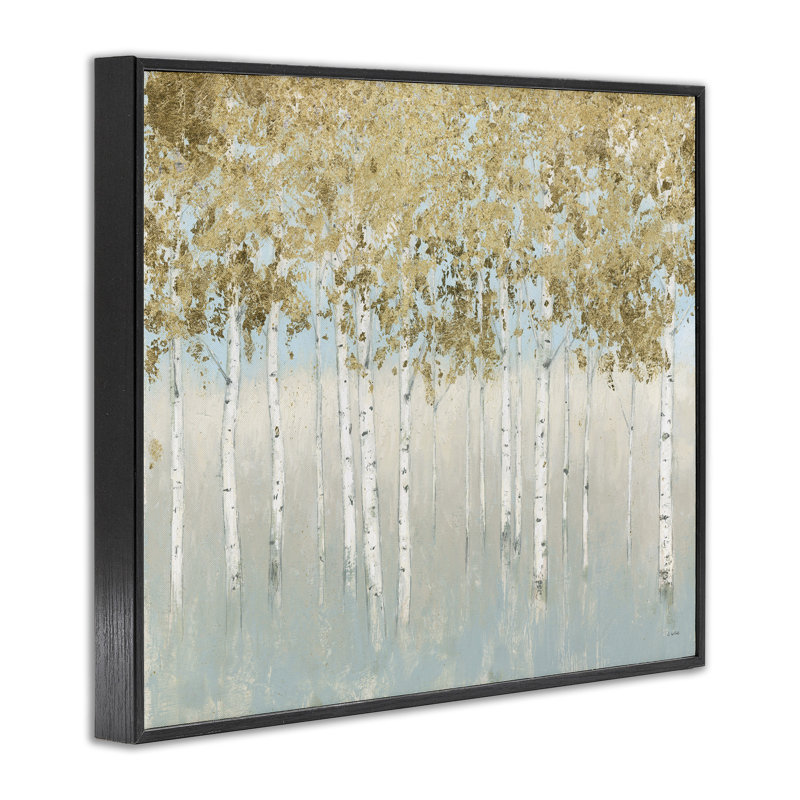 «Gold Tree», reproduction, Giclée encadrée noir minuit, H 11 po x l 14 po