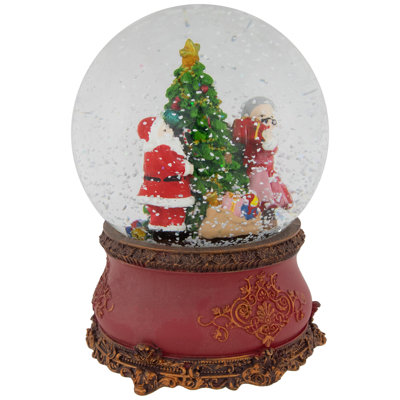 6"" Mr. & Mrs. Claus Decorating Christmas Tree Musical Water Globe -  Northlight Seasonal, NORTHLIGHT PM94070