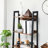 5-Tier Narrow Ladder Bookcase, Metal Frame Freestanding Storage Shelf-1731312449-1710091575