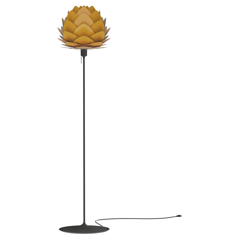 Aluvia 66.9'' Novelty Floor Lamp, Black, Brushed Brass