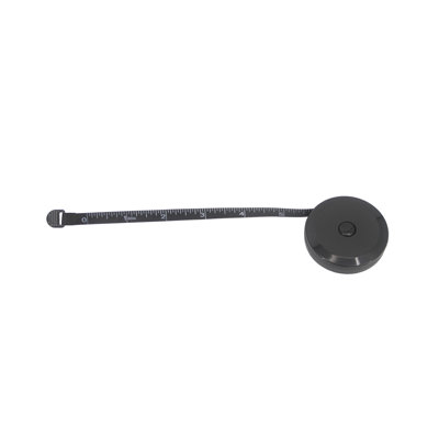1 Pack Tape Measure Measuring Tape For Body Fabric Sewing Tailor Cloth Knitting Craft Measurements, Retractable Black Tape Measure With White Letters