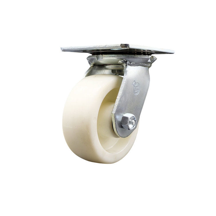 Service Caster Heavy Duty Top Plate Nylon Swivel Caster with Ball Bearing