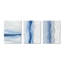 «Blue and Grey Coastal Waves» - art mural encadré 3 pièces-129076790-129076795