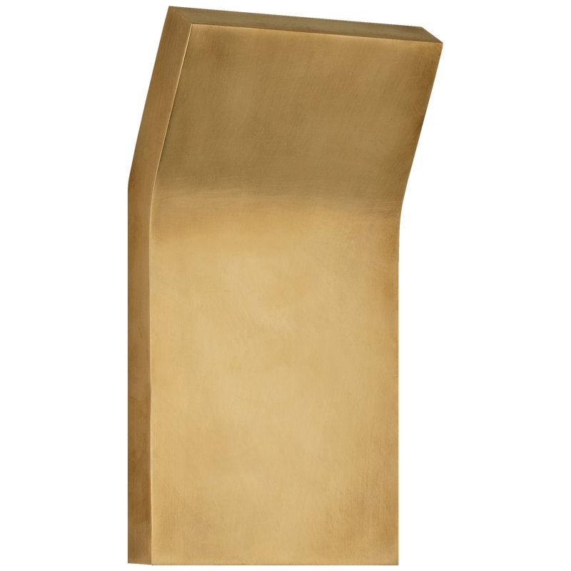 Peter Bristol Bend Medium Square Light, Natural Brass