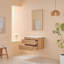 Meuble-lavabo mural simple et flottant 30 po avec lavabo en céramique