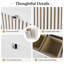 Armoire à linge double inclinable, armoire de rangement à persiennes à 2 sections