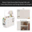 Commode de table moderne, table à langer avec 3 tiroirs très profonds, tablettes de rangement et cintres, table à langer multifonctionnelle avec séchoir pour chambre de bébé