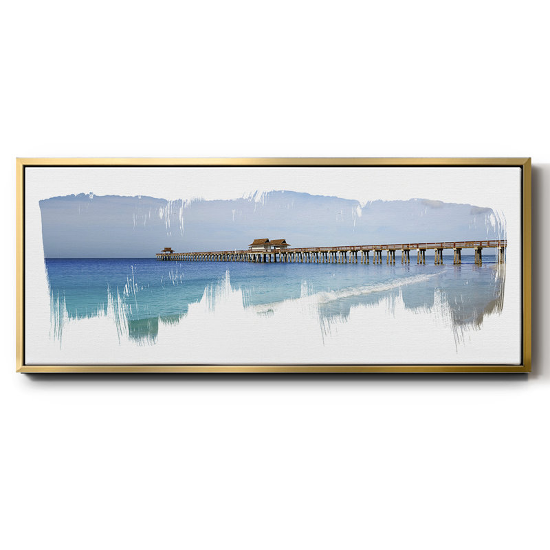 Virginia Beach Pier - toile encadrée, H 20 po x l 50 po