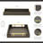 Mariline Elegant Fish Scale Pattern Tray & Gold Handles - Black-105512678