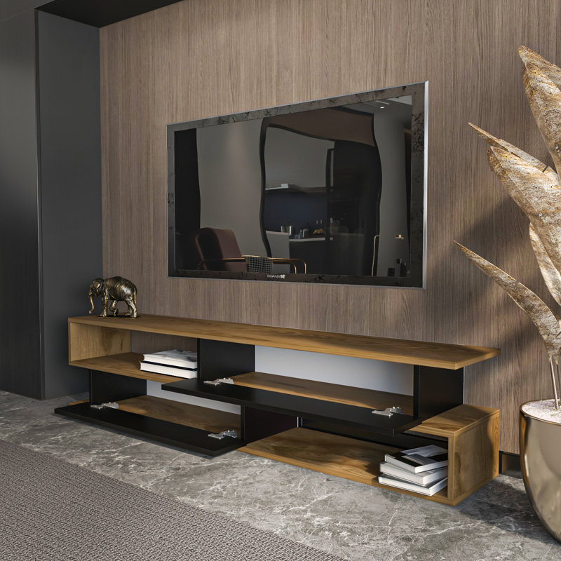 Cortez TV Unit for TV's up to 71'', Brown/Black