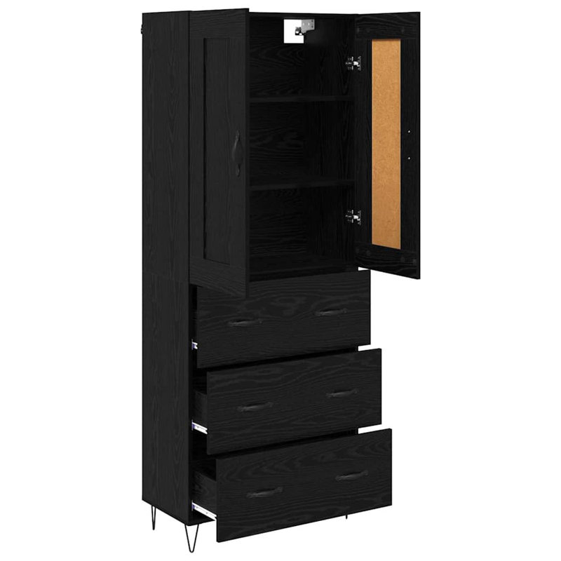 69.5cm Sideboard, Black Oak