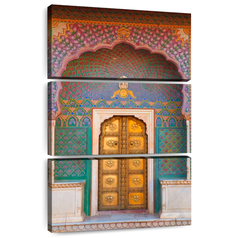Porte du palais de la ville de Jaipur, H 50 po x l 32 po
