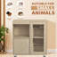 Hamster Home, bois avec fenêtres en acrylique, armoire de rangement, plateau ouvert pour une vie confortable 4 petits animaux, bois, panneaux, rangement, accès pratique