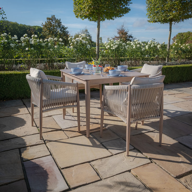 Aniv 4 - Person Patio Dining Set with Square Table