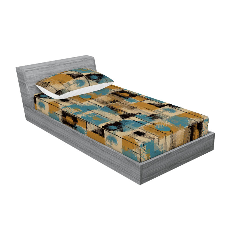Drap-housse Ambesonne, Ensemble de draps pour lit simple avec 1 taie d'or