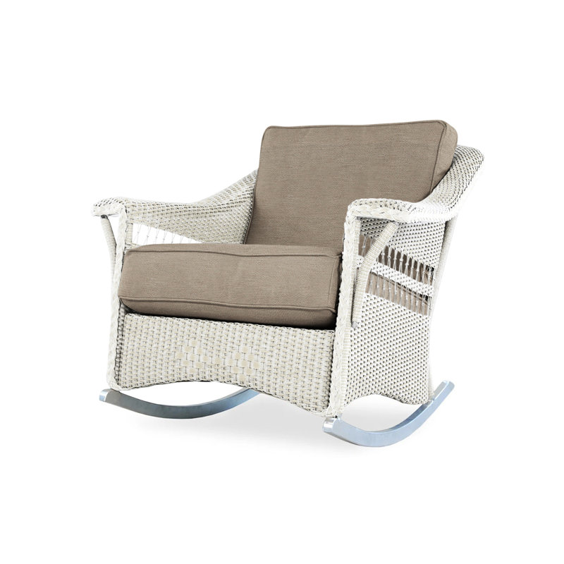 Nantucket Outdoor Rocker Chair, Callen Driftwood, Antique White