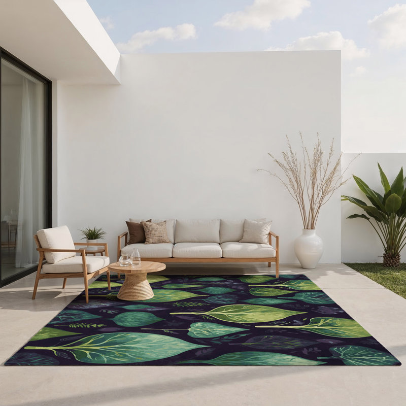 Tapis intérieur et extérieur Enchanted Shadows, Rectangulaire 3 pi x 5 pi