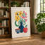 Flowers in Bloom Mid-Century 1 Piece Wrapped Canvas Wall Art-1585535187-1585535189