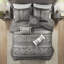 Luxueux ensembles de literie gris, jacquard en polyester, design moderne pour la maison