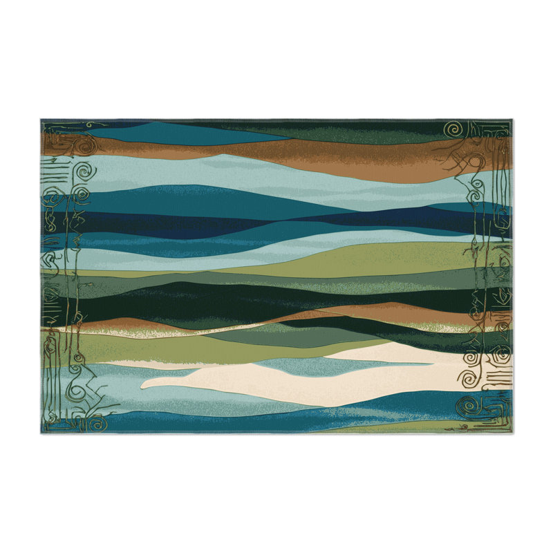 Dream Cascade Indoor And Outdoor Area Rug, Rectangle 5' x 7'