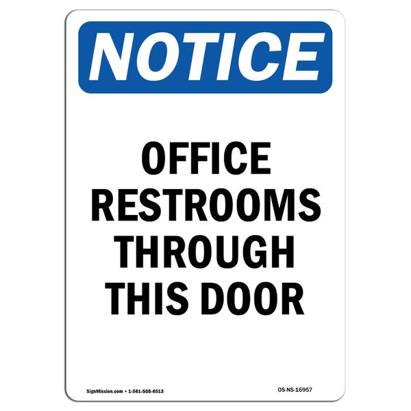 SignMission Offices Restrooms Through This Door Sign | Wayfair