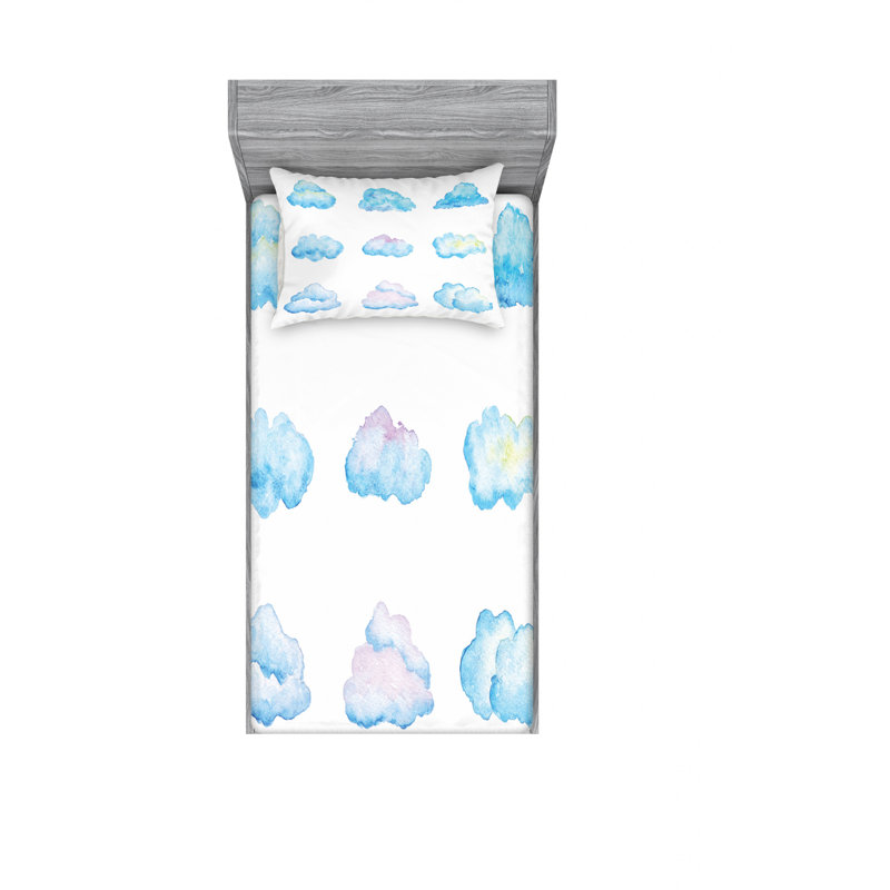 Microfiber Sheet Set, Twin Sheet Set with Fitted Sheet