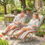 Outsunny Reclining Garden Chair Set of 2, 5-Level Adjustable-8533785