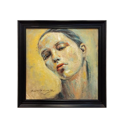 Portrait de fille | Par Boby Abraham | Huile sur toile | Peinture encadrée