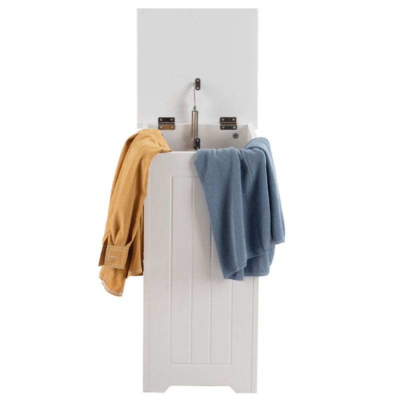 Wood Cabinet Laundry Hamper with Handles
