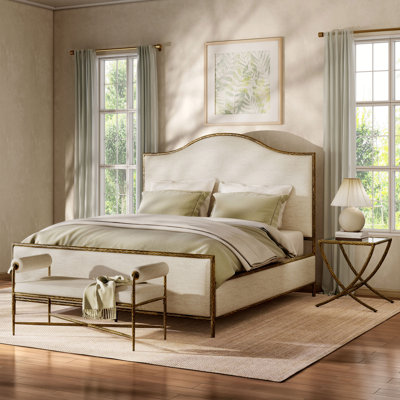 Lalia Modern Hammered Metal 3-Piece Bedroom Set
