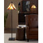Lampe sur pied en métal et bronze