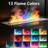 Water Vapor Fireplace with Humidifier, 13 Colors 3D Realistic Atomized Flame, No Real Flame, Remote Control & Easy Water Fill, Cool to the Touch for Bedroom and Living Room, White-1360961767
