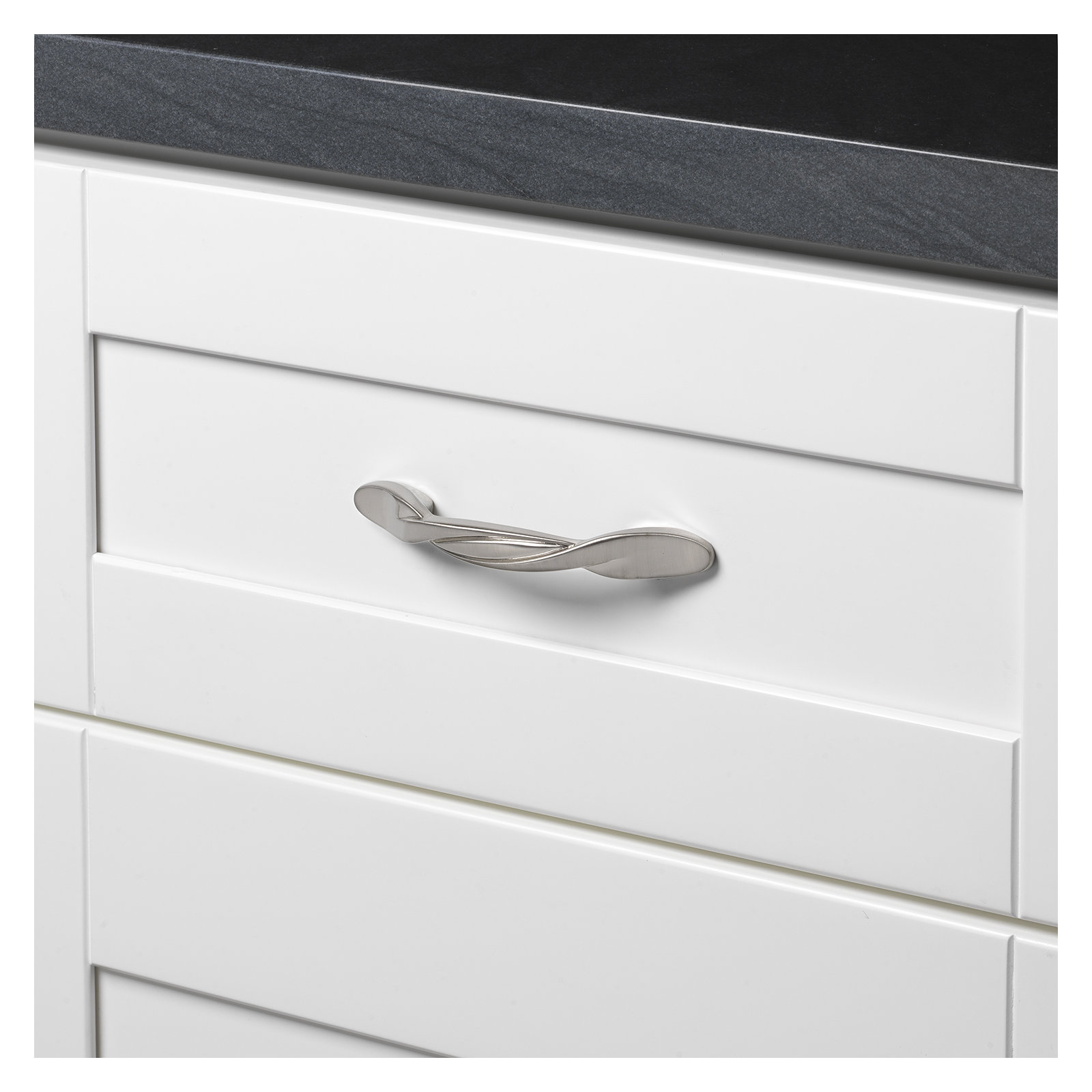 GlideRite Hardware Classic Twisted Pull, Satin Nickel