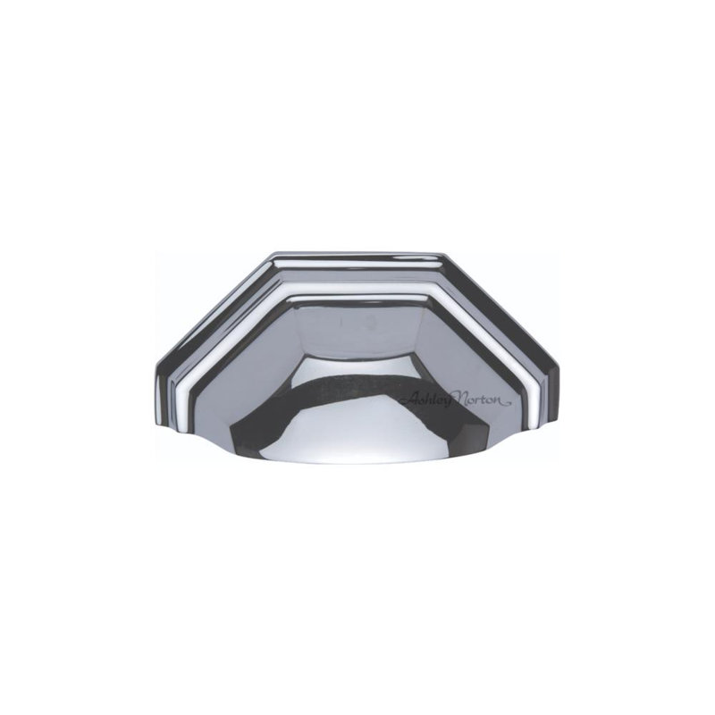 Poignée hexagonale pour bac d'armoire, Chrome poli
