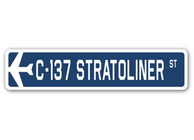 Plaque en aluminium militaire Bloomingdale C-137 Stratoliner Air Force